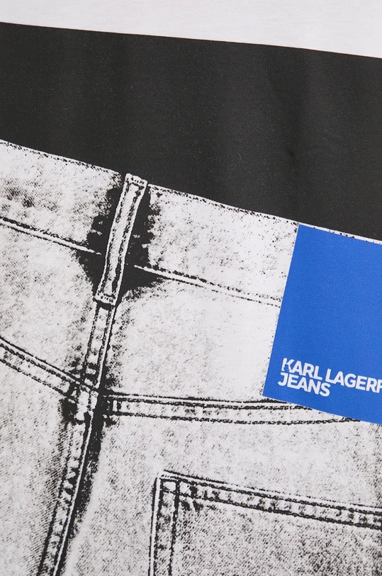 Bavlněné tričko Karl Lagerfeld Jeans 246D1701 bílá