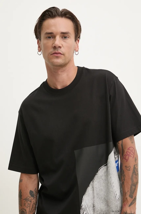 Karl Lagerfeld Jeans tricou din bumbac negru 246D1701