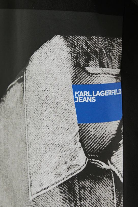 Bavlnené tričko Karl Lagerfeld Jeans 246D1701 čierna