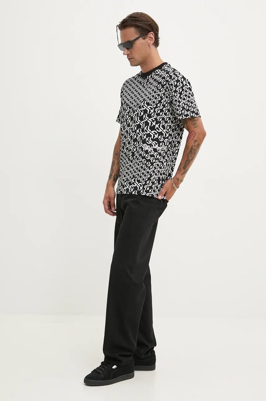 Бавовняна футболка Karl Lagerfeld Jeans 246D1704 чорний AW24