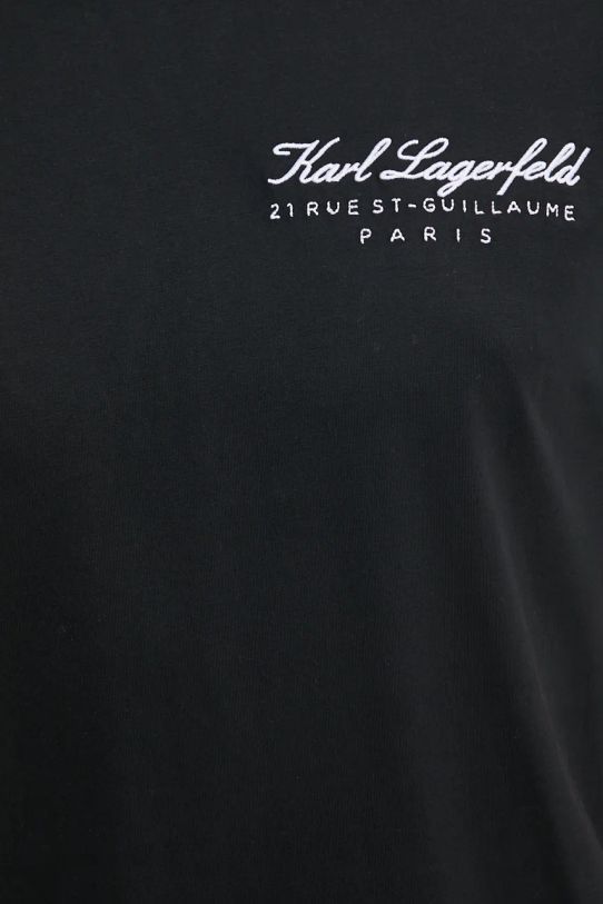 Karl Lagerfeld t-shirt bawełniany 246M4402 czarny