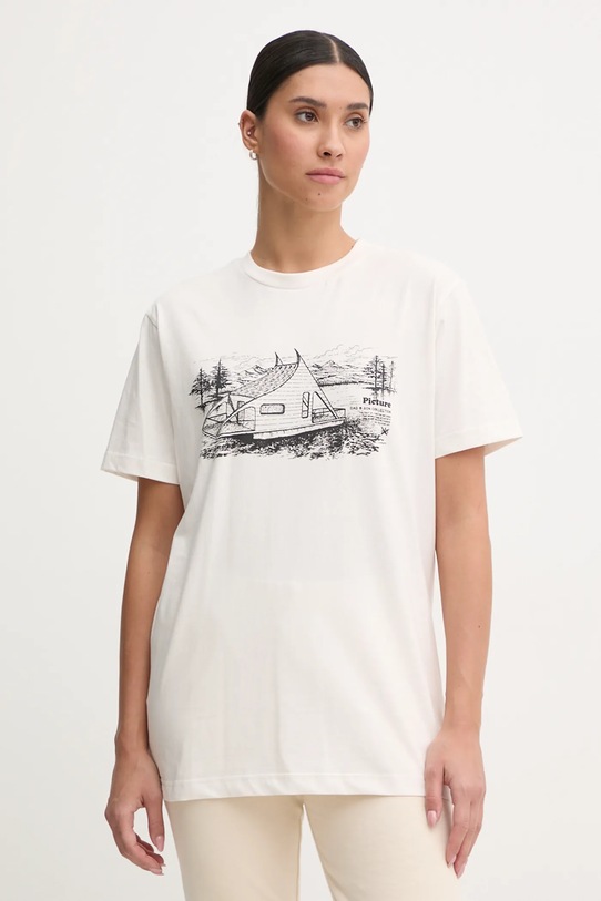 Бавовняна футболка Picture D&S Boathouse бежевий MTS1190