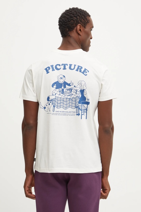 Bavlnené tričko Picture D&S Doggo béžová MTS1188