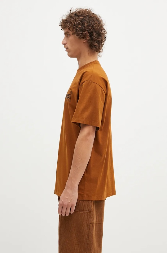 Aries tricou din bumbac Temple SS Tee AR6000002 maro AW24