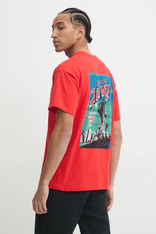 Ρούχα Βαμβακερό μπλουζάκι Zoo York 60690035 κόκκινο