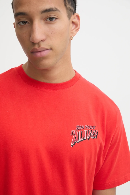 Βαμβακερό μπλουζάκι Zoo York κόκκινο 60690035