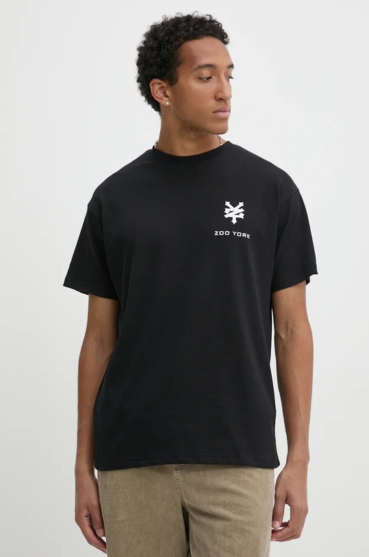 Βαμβακερό μπλουζάκι Zoo York στάμπα μαύρο 60690033