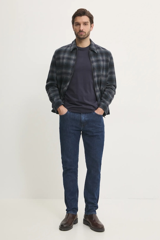 Guess t-shirt bawełniany M4GP39.K7HD0 granatowy SS25