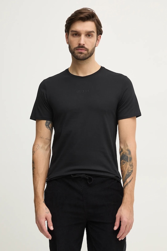 Guess t-shirt bawełniany czarny M4GP39.K7HD0