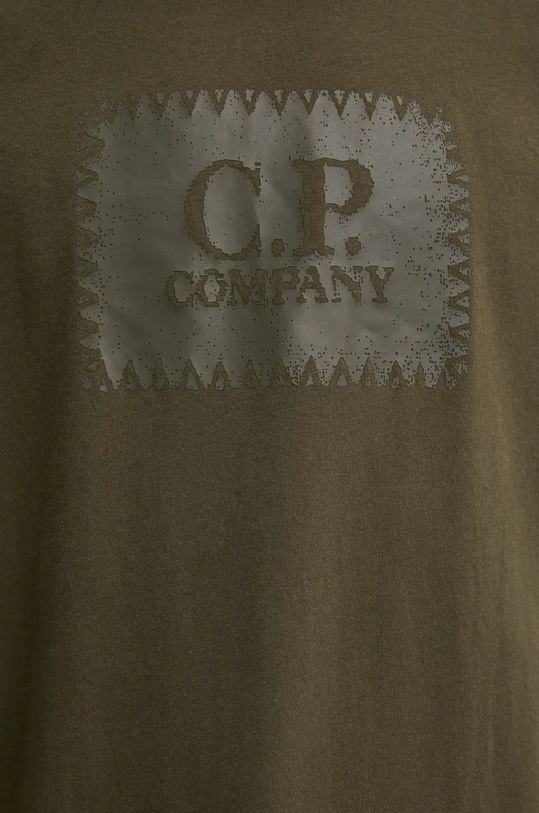 Bavlněné tričko C.P. Company 17CMTS029A005100W zelená