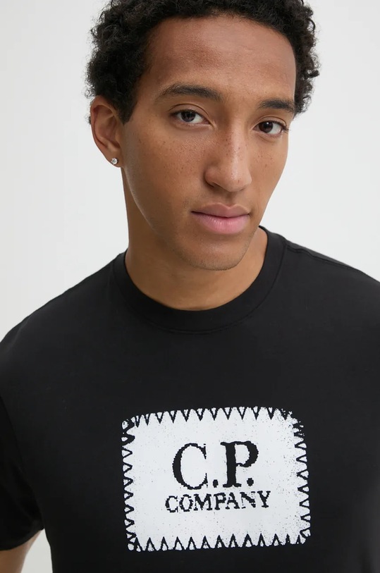 Bavlněné tričko C.P. Company černá 17CMTS029A005100W