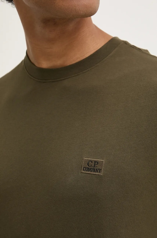 Bavlněné tričko C.P. Company 17CMTS031A005100W zelená