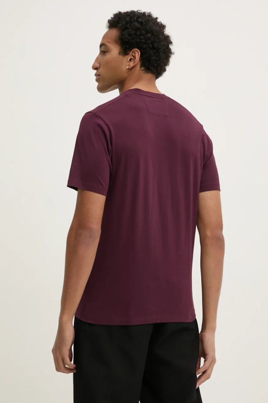 Îmbrăcăminte C.P. Company tricou din bumbac 17CMTS064A006586W burgundia