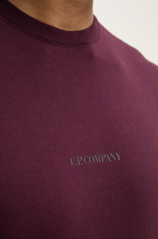 Бавовняна футболка C.P. Company 17CMTS064A006586W бордо