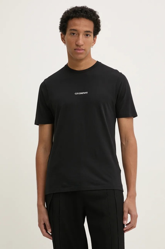 C.P. Company tricou din bumbac uni negru 17CMTS064A006586W