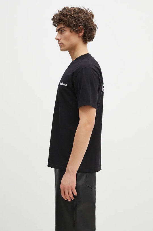 Barbour tricou din bumbac Bowery OS Graphic MTS1338 negru AW24