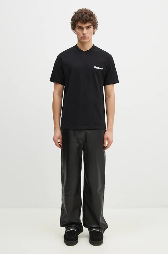 Barbour tricou din bumbac Bowery OS Graphic MTS1338 negru