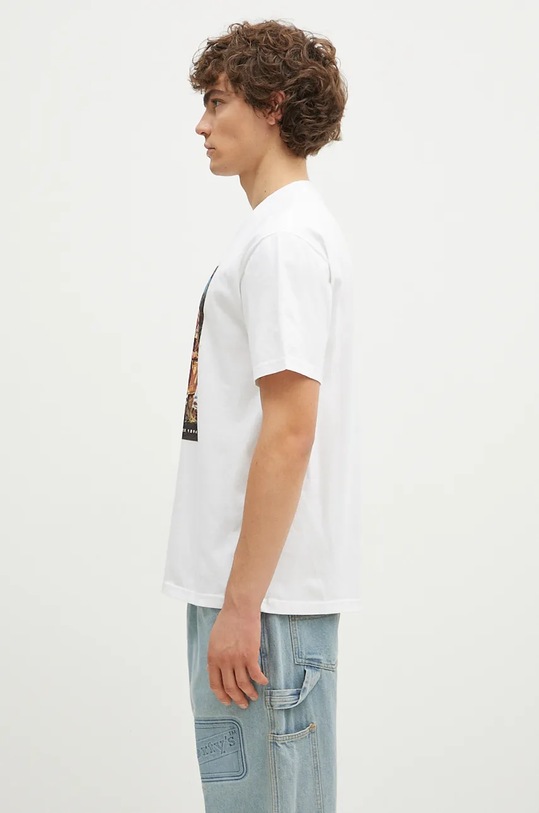 Bavlnené tričko Barbour Mortt OS Graphic MTS1340 biela AW24