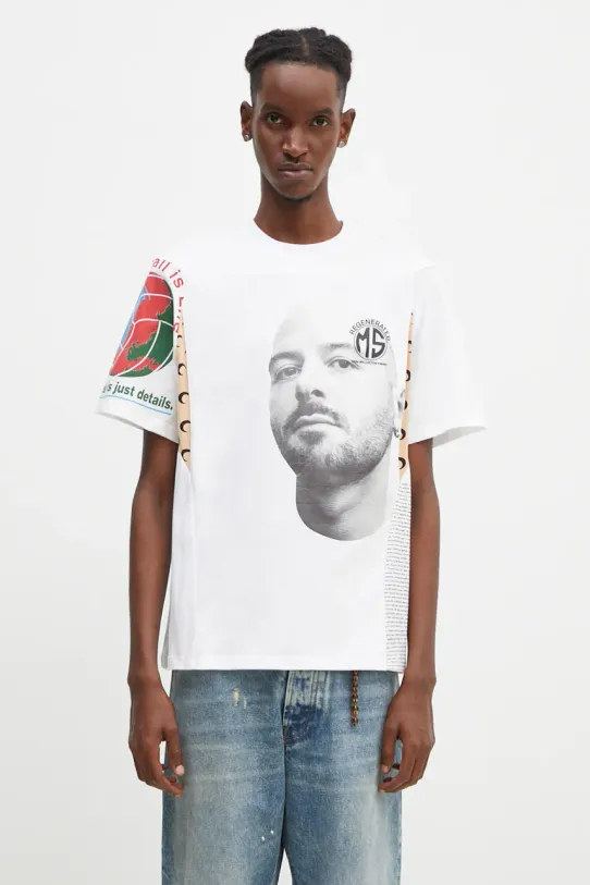 Marine Serre t-shirt Regenerated Graphic T-Shirts Regular Fit T-Shirt regular white MTT080A.UJER0003