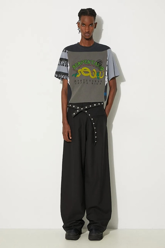 Marine Serre t-shirt Regenerated Graphic T-Shirts Regular Fit T-Shirt MTT080A.UJER0003 gray