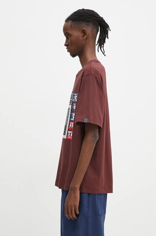 ICECREAM tricou din bumbac ICTV IC24348 maro AW24