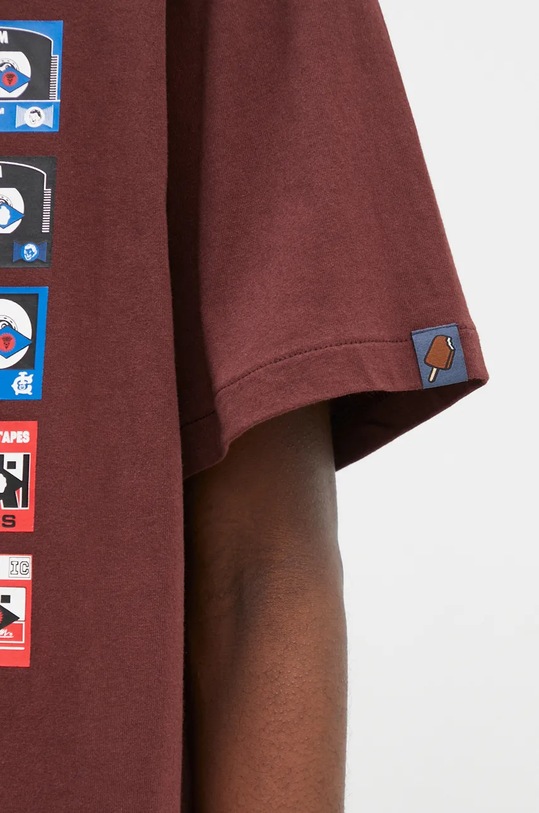 ICECREAM tricou din bumbac ICTV IC24348 maro