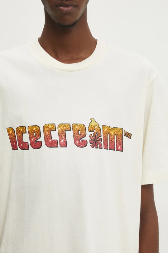 ICECREAM tricou din bumbac Soft Serve Sparkle bej IC24349