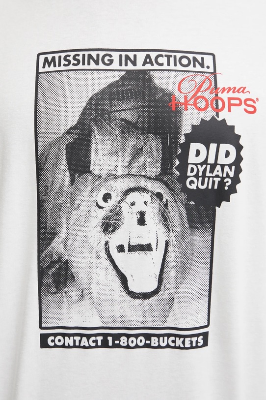 Puma t-shirt bawełniany Dylan Got Game 627639 biały