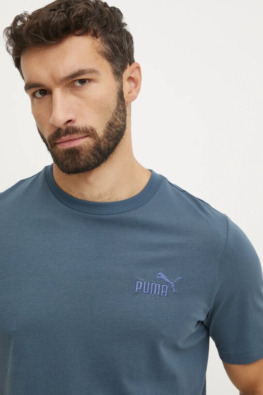 Puma t-shirt bawełniany niebieski 681891