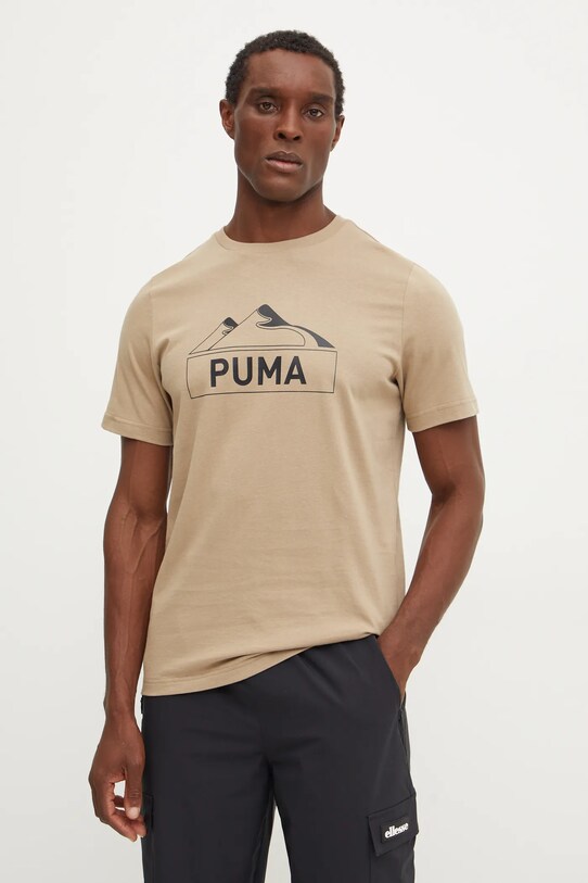 Puma tricou din bumbac bej 681994