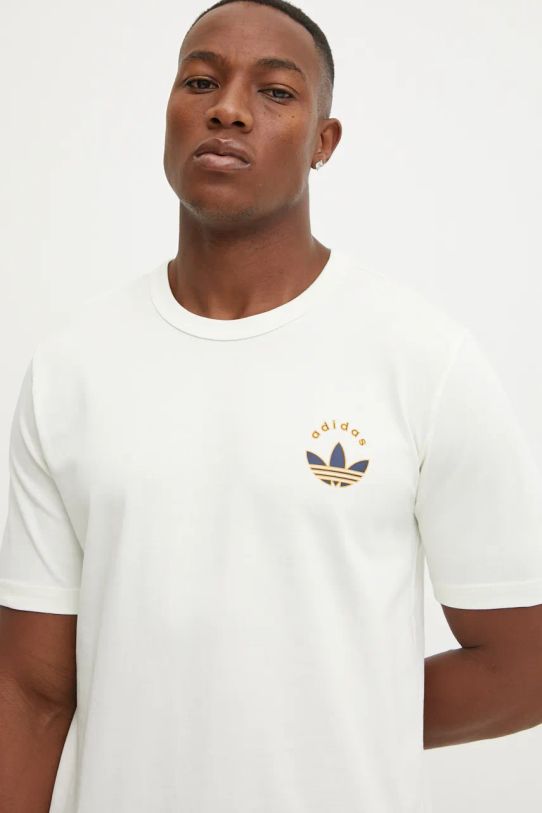 adidas Originals t-shirt bawełniany beżowy IW3252