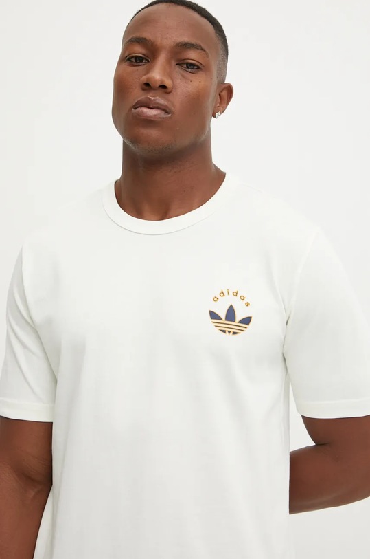 adidas Originals tricou din bumbac bej IW3252