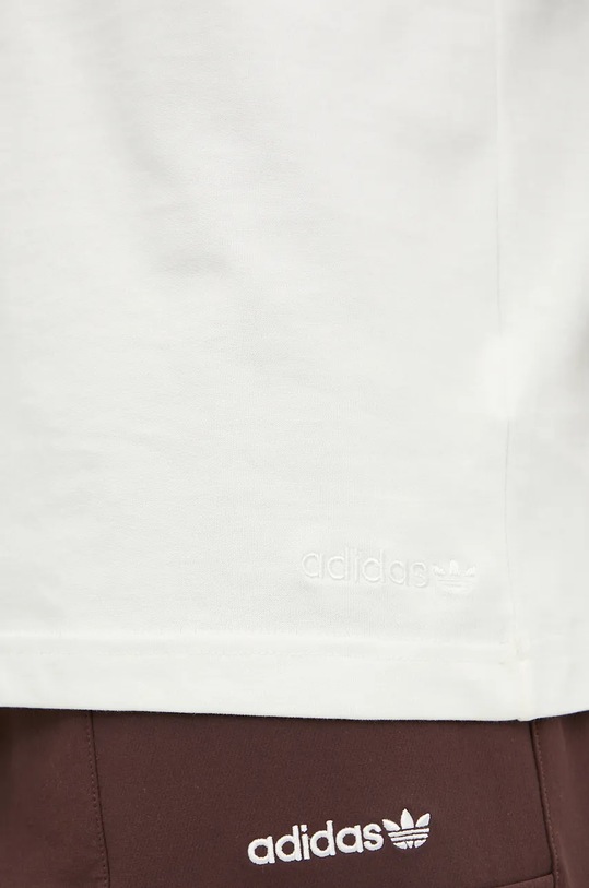 Бавовняна футболка adidas Originals IW3252 бежевий