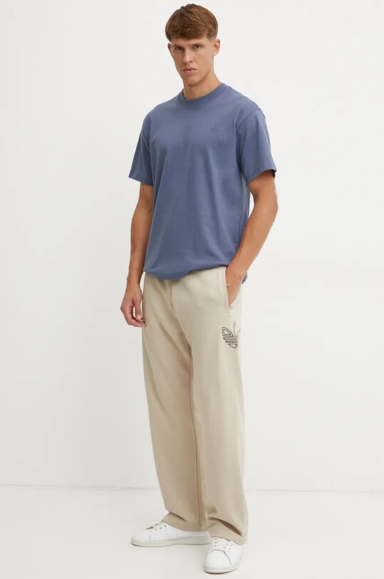 Бавовняна футболка adidas Originals IY2256 блакитний AW24