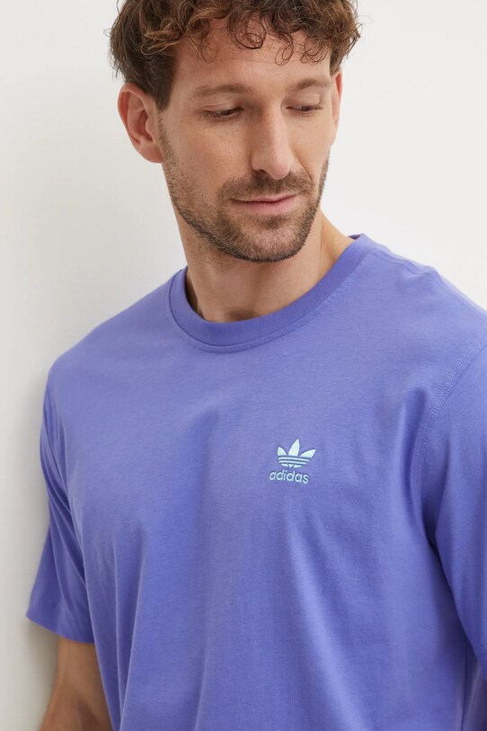 adidas Originals t-shirt bawełniany fioletowy IZ2107