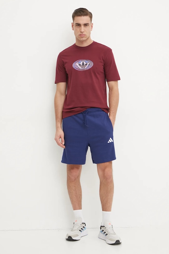 adidas Originals tricou din bumbac JM0481 burgundia AW24