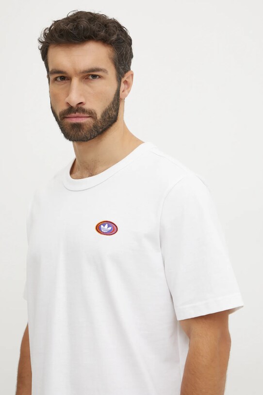 Хлопковая футболка adidas Originals JN1278 белый