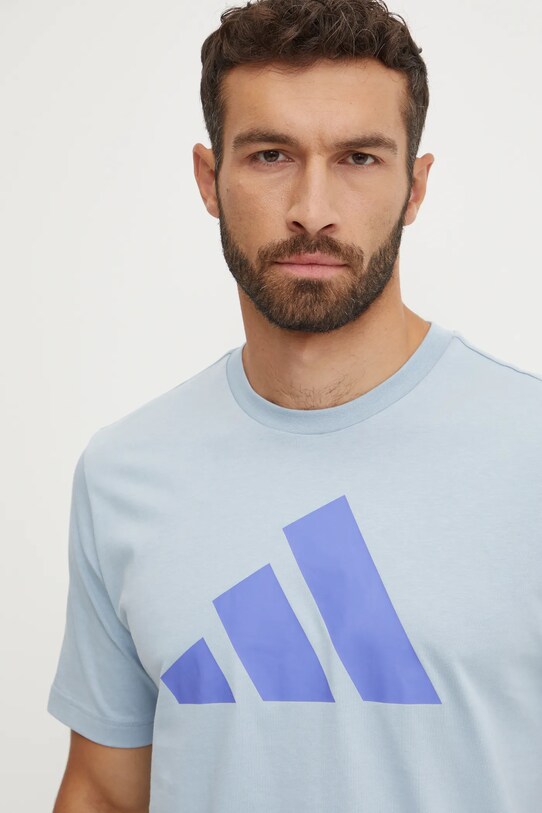 Бавовняна футболка adidas блакитний IX6567