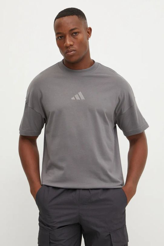 adidas t-shirt bawełniany All SZN szary IY4145