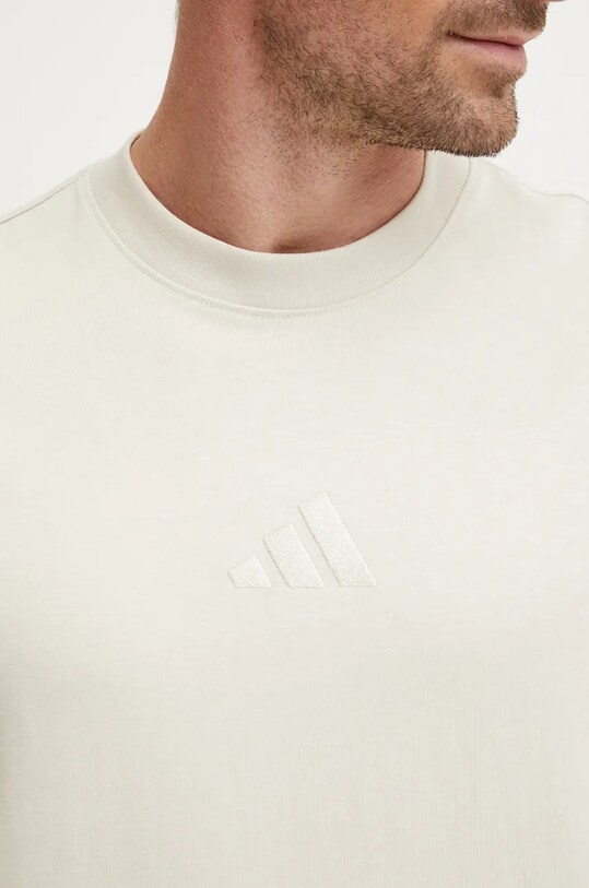 Бавовняна футболка adidas All SZN IY4146 бежевий
