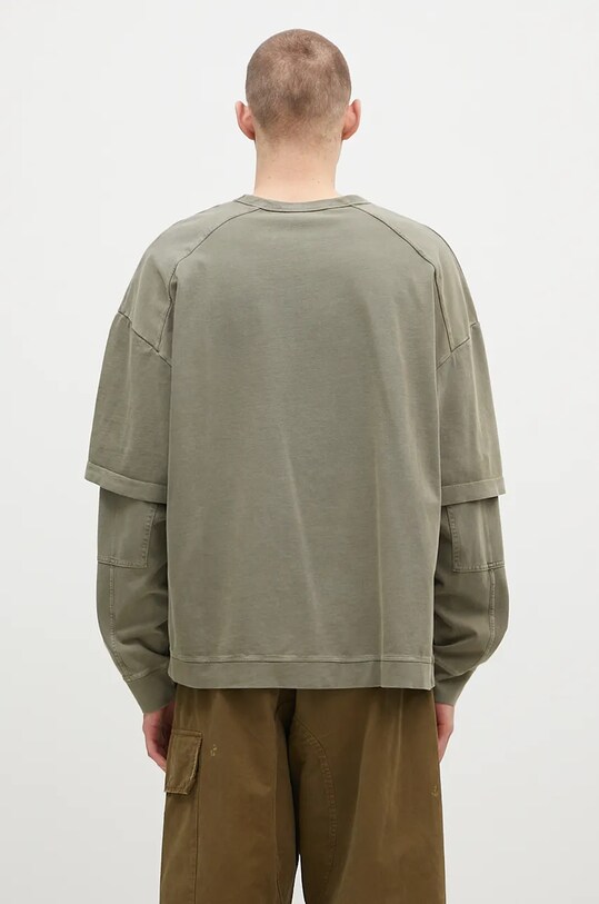 Îmbrăcăminte DARKPARK longsleeve din bumbac Theo MJE08.JTS01.W615 verde