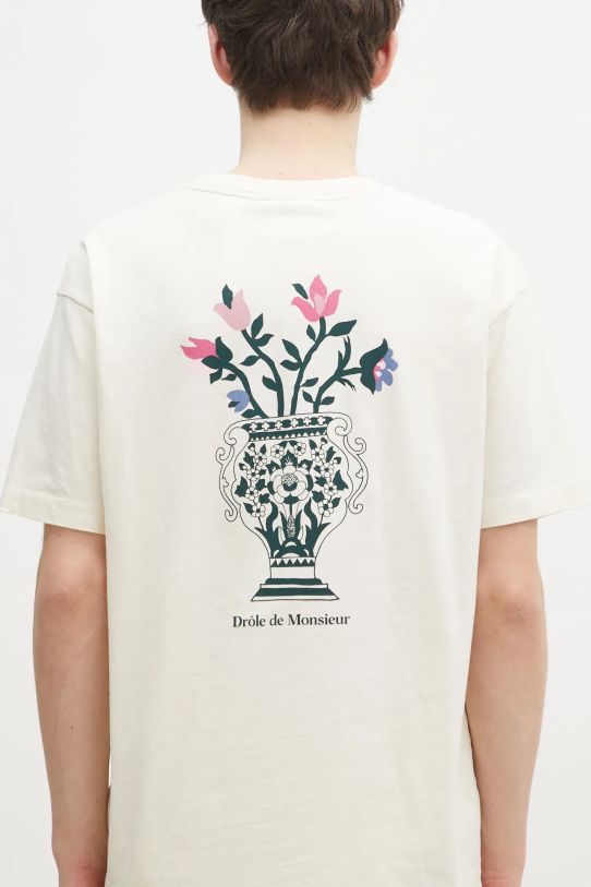 Футболка Drôle de Monsieur Le T-Shirt Vase бежевий E.TS211.CO165.CM