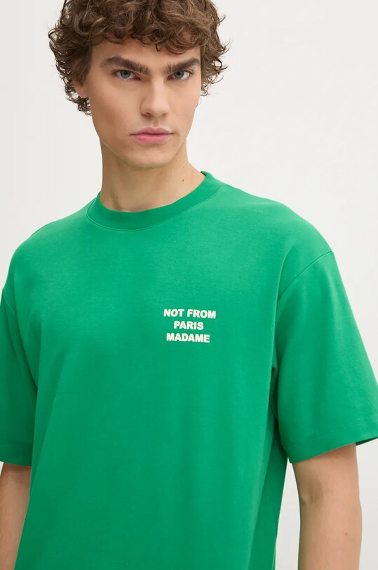 Drôle de Monsieur tricou Le T-Shirt Slogan verde E.TS203.CO002.GN