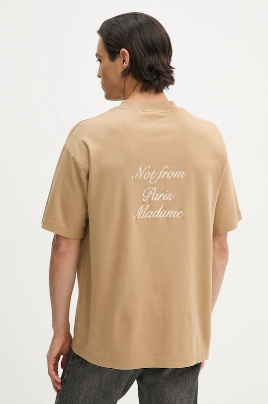 Oblečení Bavlněné tričko Drôle de Monsieur Le T-Shirt Slogan Calligraphy E.TS209.CO002.IBN hnědá