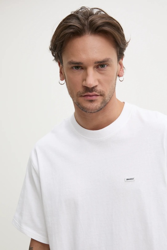 Βαμβακερό μπλουζάκι Dickies Clancy Heavyweight Tee λευκό DK0A4Z4L