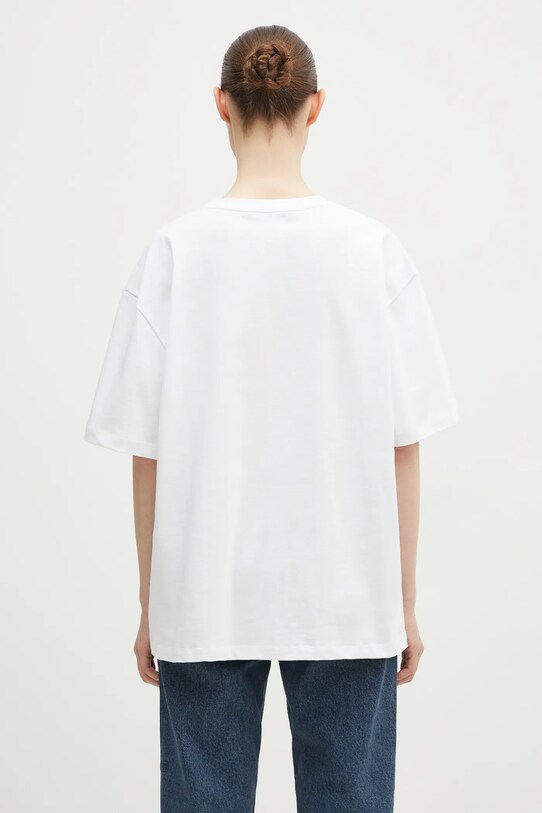 Odzież Fiorucci t-shirt bawełniany M01FMTSH103CJ01WH03 biały