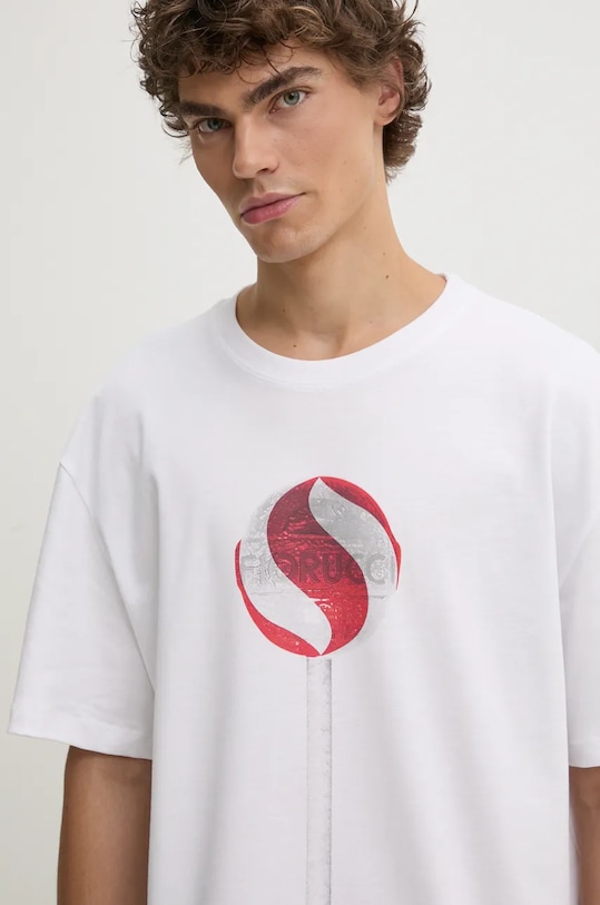 Pamučna majica Fiorucci bijela M01FMTSH103CJ01WH03