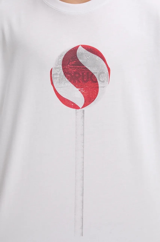 Pamučna majica Fiorucci M01FMTSH103CJ01WH03 bijela