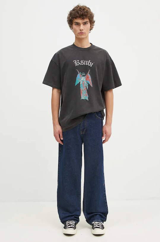 KSUBI cotton t-shirt Angelik Ekce MPF24TE019 black