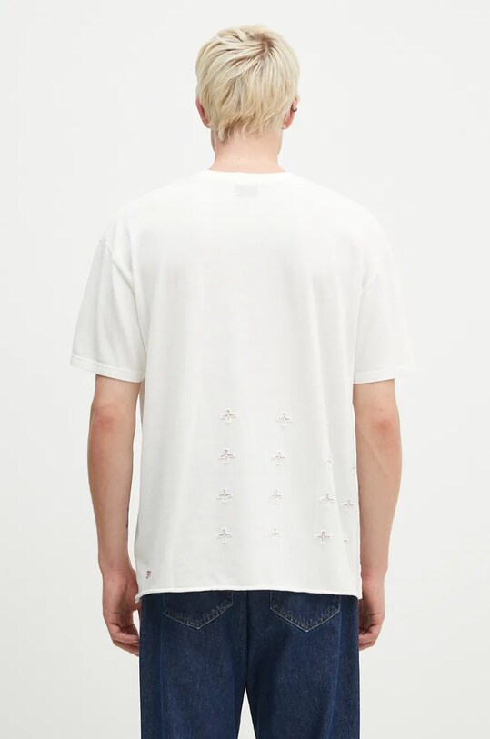 Îmbrăcăminte KSUBI tricou din bumbac Stitch Up Biggie MPF24TE023 alb